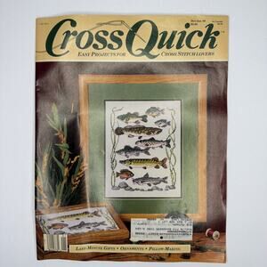 Cross Quick Magazine Easy Projects For Cross Stitch Lovers 1989 DIY Vintage Gift